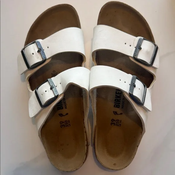 Birkenstock Arizona White Double-Strap - Picture 1 of 5